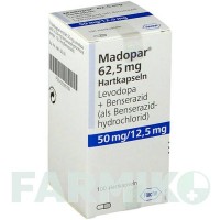 МАДОПАР (MADOPAR) 62,5 капсули 100 шт - Леводопа, Бенсеразид ROCHE