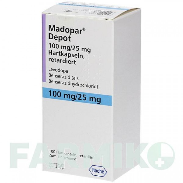МАДОПАР (MADOPAR) капсули 100 шт - Леводопа, Бенсеразид AXICORP PHARMA
