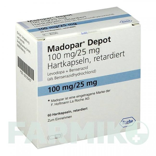 МАДОПАР (MADOPAR) капсулы 100 шт - Леводопа, Бенсеразид KOHLPHARMA