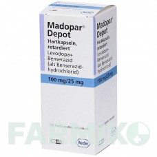МАДОПАР (MADOPAR) капсулы 100 шт - Леводопа, Бенсеразид ORIFARM