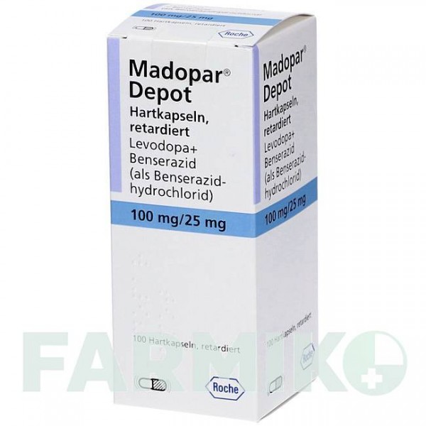 МАДОПАР (MADOPAR) капсули 100 шт - Леводопа, Бенсеразид ORIFARM