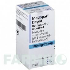 МАДОПАР (MADOPAR) капсулы 20 шт - Леводопа, Бенсеразид ROCHE