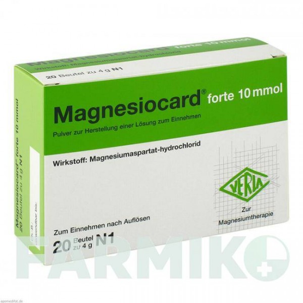 МАГНЕЗИОКАРД (MAGNESIOCARD) 10 ммоль порошок 20 шт - Магния соли, Другое VERLA-PHARM