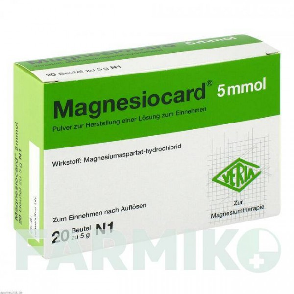 МАГНЕЗІОКАРД (MAGNESIOCARD) 5 ммоль порошок 20 шт - Магнію солі, Інше VERLA-PHARM