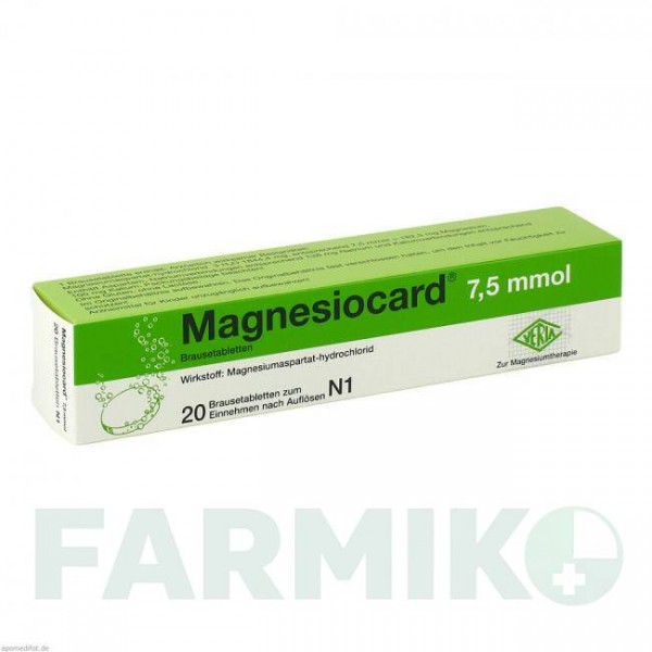 МАГНЕЗИОКАРД (MAGNESIOCARD) 7,5 ммоль таблетки 20 шт - Магния соли, Другое VERLA-PHARM