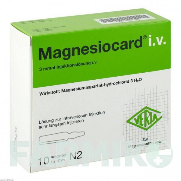 МАГНЕЗІОКАРД (MAGNESIOCARD) розчин 10x10 мл - Магнію солі VERLA-PHARM
