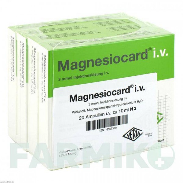 МАГНЕЗИОКАРД (MAGNESIOCARD) раствор 20x10 мл - Магния соли VERLA-PHARM