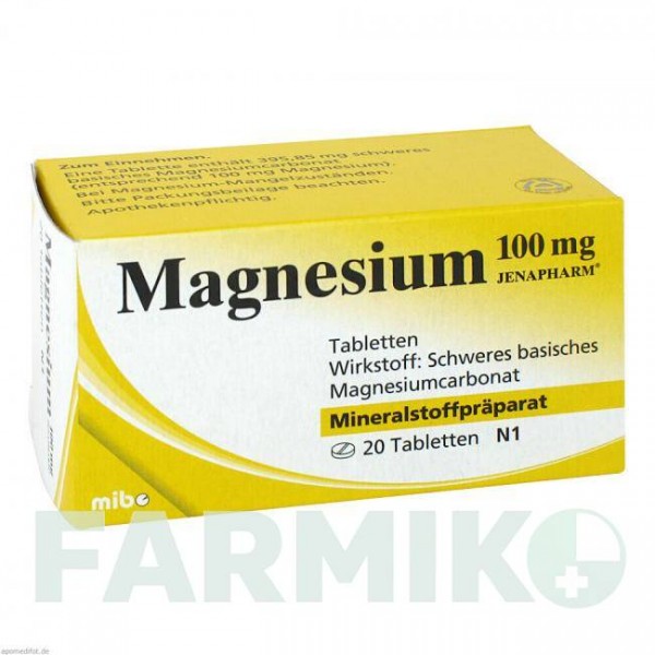 МАГНЕЗИУМ (MAGNESIUM) 100 мг таблетки 20 шт - Магния карбонат MIBE