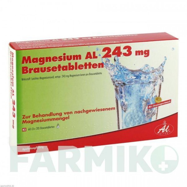 МАГНЕЗИУМ (MAGNESIUM) 243 мг таблетки 60 шт - Магния оксид ALIUD PHARMA