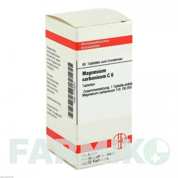 МАГНЕЗИУМ КАРБОНИКУМ (MAGNESIUM CARBONICUM) C 6 таблетки 80 шт - Гомеопатия DHU