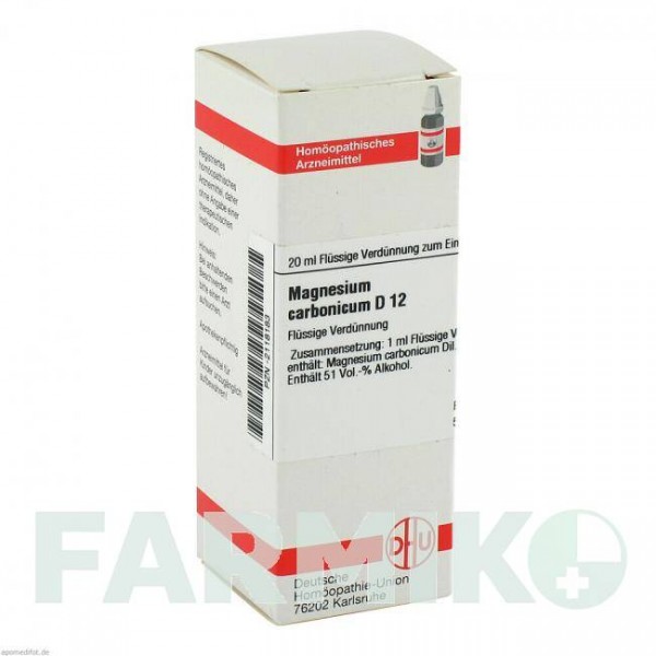 МАГНЕЗІУМ КАРБОНІКУМ (MAGNESIUM CARBONICUM) D 12 розчин 20 мл - Гомеопатія DHU