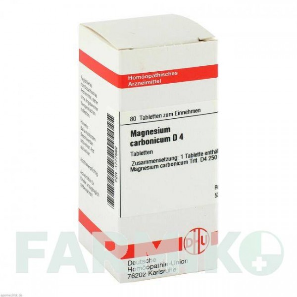 МАГНЕЗИУМ КАРБОНИКУМ (MAGNESIUM CARBONICUM) D 4 таблетки 80 шт - Гомеопатия DHU