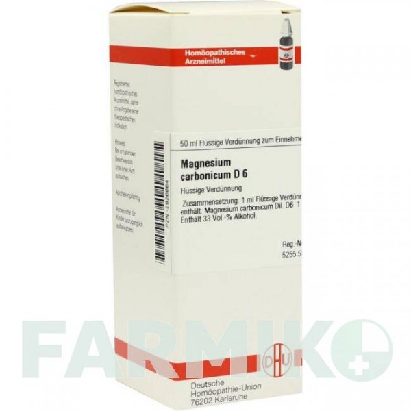МАГНЕЗИУМ КАРБОНИКУМ (MAGNESIUM CARBONICUM) D 6 раствор 50 мл - Гомеопатия DHU