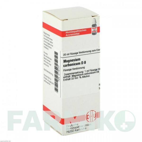 МАГНЕЗИУМ КАРБОНИКУМ (MAGNESIUM CARBONICUM) D 8 раствор 20 мл - Гомеопатия DHU