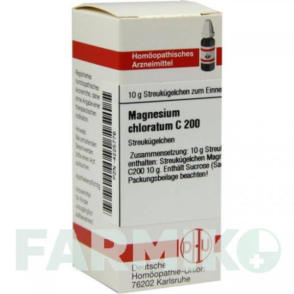 МАГНЕЗИУМ ХЛОРАТУМ (MAGNESIUM CHLORATUM) C 200 глобули 10 г - Гомеопатия DHU