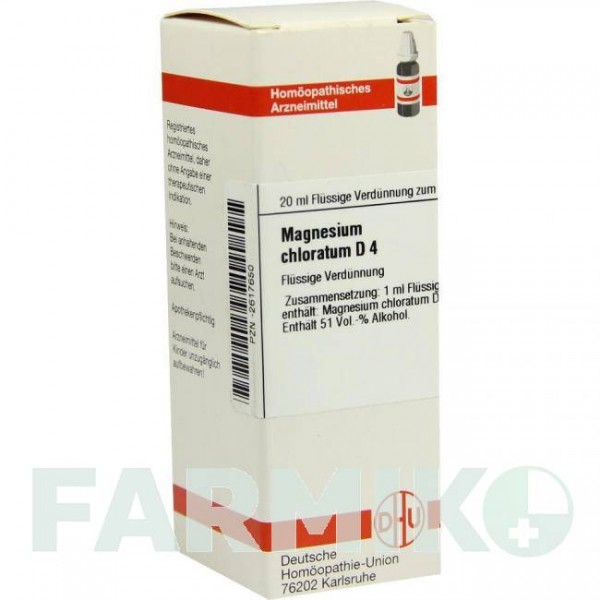 МАГНЕЗИУМ ХЛОРАТУМ (MAGNESIUM CHLORATUM) D 4 раствор 20 мл - Гомеопатия DHU