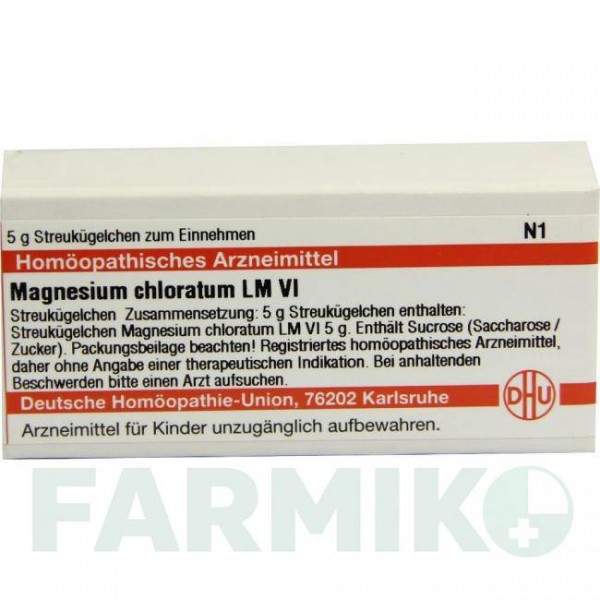 МАГНЕЗИУМ ХЛОРАТУМ (MAGNESIUM CHLORATUM) LM VI глобули 5 г - Гомеопатия DHU