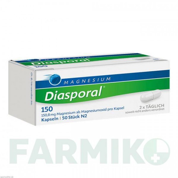 МАГНЕЗИУМ ДИАСПОРАЛ (MAGNESIUM DIASPORAL) 150 капсулы 50 шт - Магния оксид PROTINA PHARMAZEUTISCHE