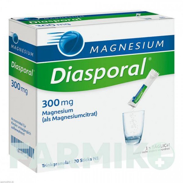 МАГНЕЗИУМ ДИАСПОРАЛ (MAGNESIUM DIASPORAL) 300 мг гранулы 20 шт - Магния цитрат PROTINA PHARMAZEUTISCHE