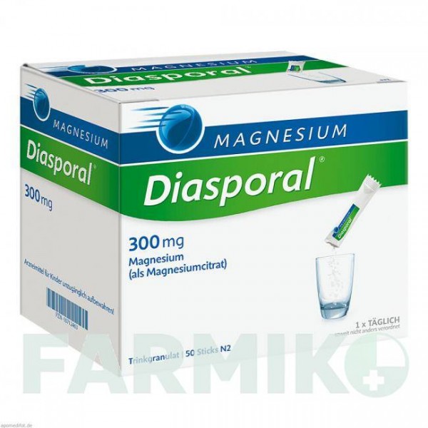 МАГНЕЗИУМ ДИАСПОРАЛ (MAGNESIUM DIASPORAL) 300 мг гранулы 50 шт - Магния цитрат PROTINA PHARMAZEUTISCHE