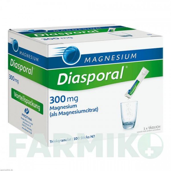 МАГНЕЗИУМ ДИАСПОРАЛ (MAGNESIUM DIASPORAL) 300 мг гранулы 100 шт - Магния цитрат PROTINA PHARMAZEUTISCHE