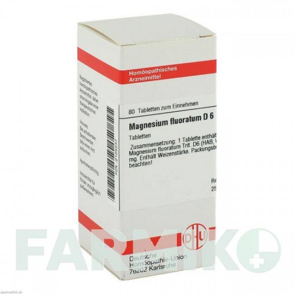 МАГНЕЗИУМ ФЛУОРАТУМ (MAGNESIUM FLUORATUM) D 6 таблетки 80 шт - Гомеопатия DHU