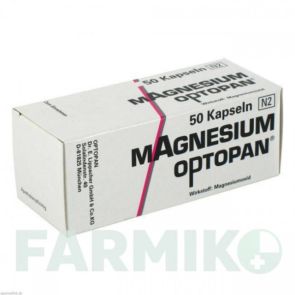 МАГНЕЗИУМ ОПТОПАН (MAGNESIUM OPTOPAN) капсулы 50 шт - Магния оксид OPTOPAN PHARMA