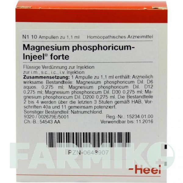 МАГНЕЗІУМ ФОСФОРИКУМ (MAGNESIUM PHOSPHORICUM) ампули 10 шт - Гомеопатія BIOLOGISCHE HEILMITTEL HEEL