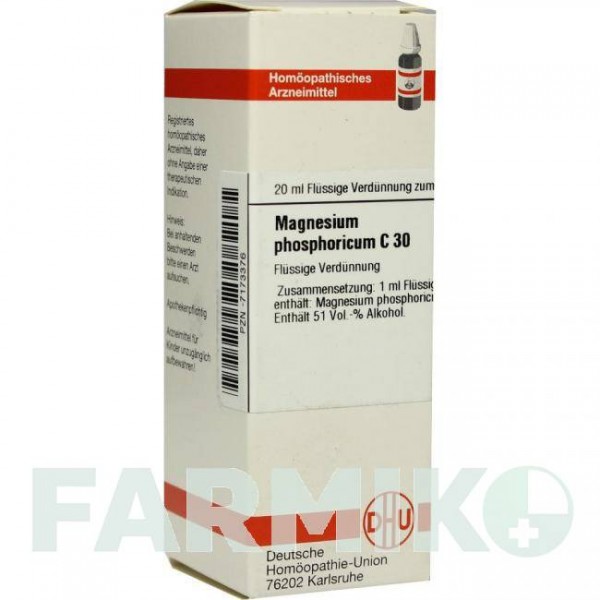 МАГНЕЗИУМ ФОСФОРИКУМ (MAGNESIUM PHOSPHORICUM) C 30 раствор 20 мл - Гомеопатия DHU