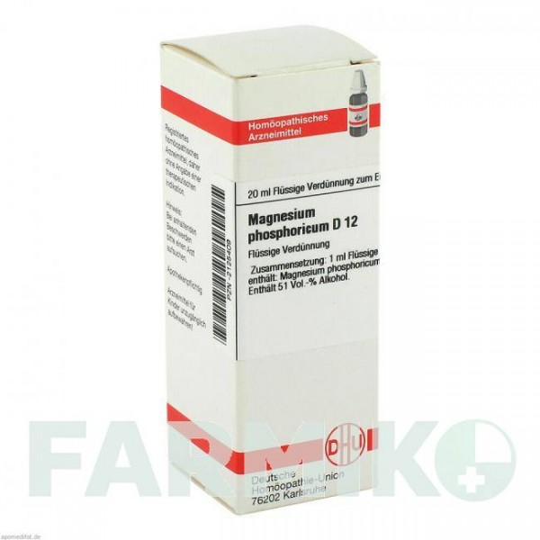 МАГНЕЗИУМ ФОСФОРИКУМ (MAGNESIUM PHOSPHORICUM) D 12 раствор 20 мл - Гомеопатия DHU