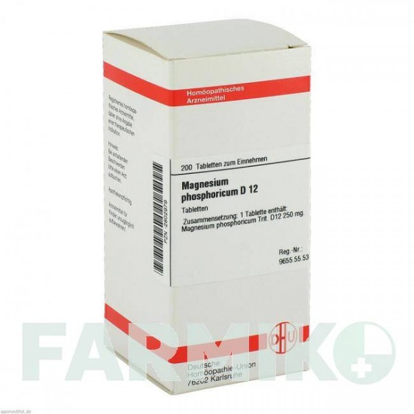 МАГНЕЗИУМ ФОСФОРИКУМ (MAGNESIUM PHOSPHORICUM) D 12 таблетки 200 шт - Гомеопатия DHU