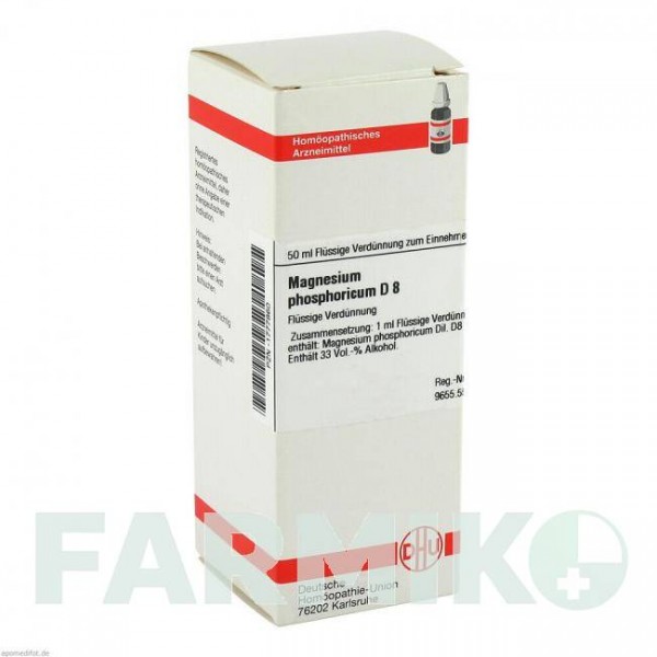 МАГНЕЗИУМ ФОСФОРИКУМ (MAGNESIUM PHOSPHORICUM) D 8 раствор 50 мл - Гомеопатия DHU