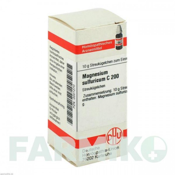 МАГНЕЗИУМ СУЛЬФУРИКУМ (MAGNESIUM SULFURICUM) C 200 глобули 10 г - Гомеопатия DHU