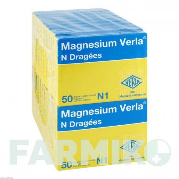 МАГНЕЗИУМ ВЕРЛА (MAGNESIUM VERLA) таблетки 20x50 шт - Магния соли VERLA-PHARM