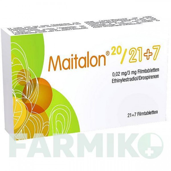 МАЙТАЛОН (MAITALON) 0,02 мг/3 мг таблетки 6x21 шт - Дроспіренон, Етинілестрадіол GEDEON RICHTER