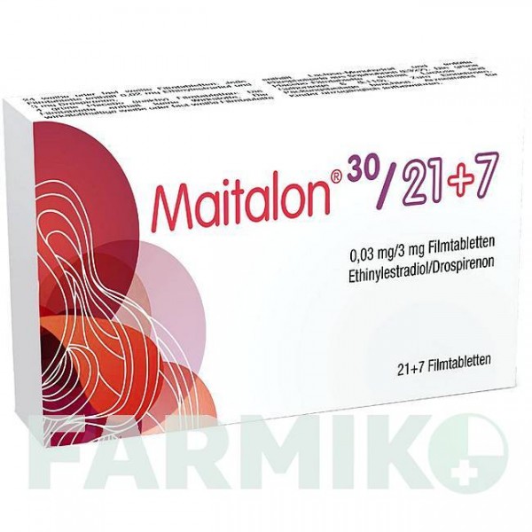 МАЙТАЛОН (MAITALON) 0,03 мг/3 мг таблетки 1x21 шт - Дроспіренон, Етинілестрадіол GEDEON RICHTER