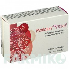 МАЙТАЛОН (MAITALON) 30/21 + 0,03 мг/3 мг таблетки 6x28 шт - Дроспіренон, Етинілестрадіол GEDEON RICHTER