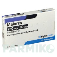 МАЛАРЕКС (MALAREX) 250 мг/100 мг таблетки 12 шт - Прогуанил, Атоваквон VIATRIS