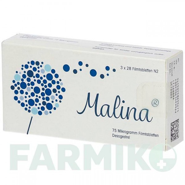МАЛИНА (MALINA) 75 мкг таблетки 84 шт - Дезогестрел BIOMO PHARMA