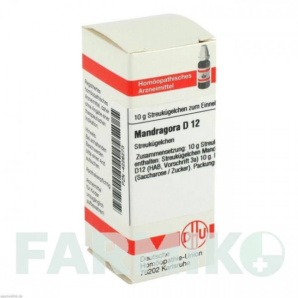 МАНДРАГОРА (MANDRAGORA) D 12 глобули 10 г - Гомеопатия DHU