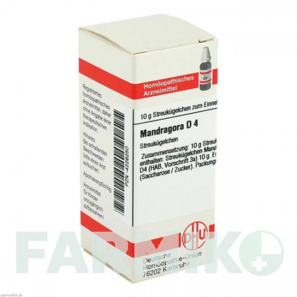 МАНДРАГОРА (MANDRAGORA) D 4 глобули 10 г - Гомеопатия DHU