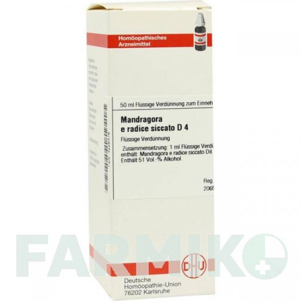МАНДРАГОРА (MANDRAGORA) D 4 раствор 50 мл - Гомеопатия DHU