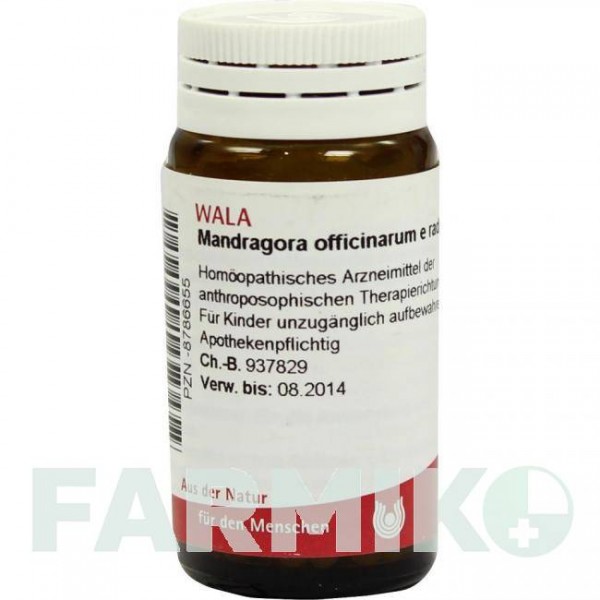 МАНДРАГОРА ОФФИЦИНАРИУМ (MANDRAGORA OFFICINARIUM) D 4 глобули 20 г - Гомеопатия WALA HEILMITTEL