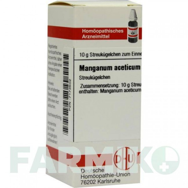 МАНГАНУМ АЦЕТИКУМ (MANGANUM ACETICUM) C 30 глобули 10 г - Гомеопатия DHU