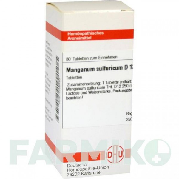 МАНГАНУМ СУЛЬФУРИКУМ (MANGANUM SULFURICUM) D 12 таблетки 80 шт - Гомеопатия DHU