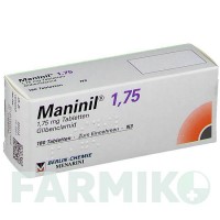 МАНІНІЛ (MANINIL) 1,75 таблетки 180 шт - Глібенкламід BERLIN-CHEMIE