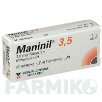 МАНІНІЛ (MANINIL) 3,5 таблетки 30 шт - Глібенкламід BERLIN-CHEMIE