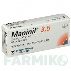 МАНИНИЛ (MANINIL) 3,5 таблетки 30 шт - Глибенкламид BERLIN-CHEMIE