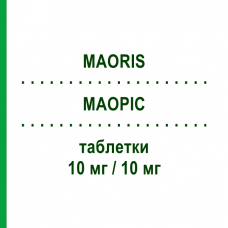 МАОРІС (MAORIS) 10 мг/10 мг таблетки 28 шт - Розувастатин, Езетиміб NEOPHARMED GENTILI