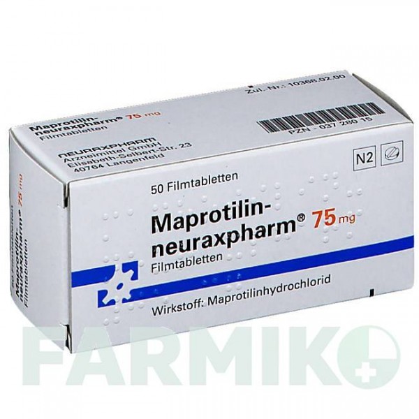 МАПРОТИЛІН (MAPROTILIN) 75 мг таблетки 50 шт - Мапротилін NEURAXPHARM